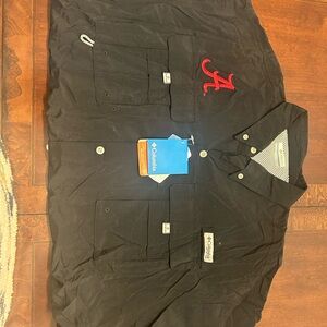 Columbia Black Shirt with Crimson Logo